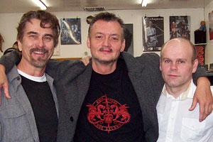 Don Scribner with writer/director Victor Salva and producer James Duval
